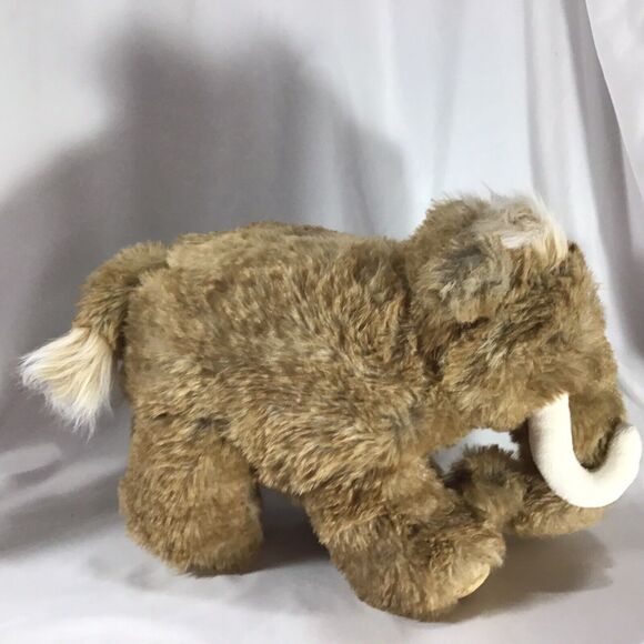 Woolly Mammoth Elephant Plush Tusks Realistic 12 X 9  Stuffed Animal - Picture 2 of 10